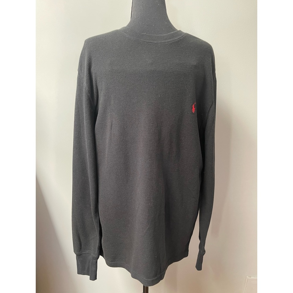 Mens sz L Polo Ralph Lauren waffle long sleeve shirt